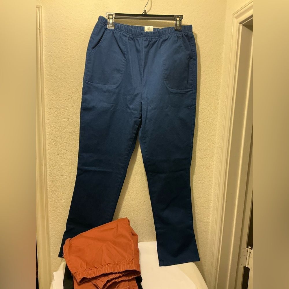 Bundle 4 Blair pull-on pants size 12 straight-leg fit elastic waist pockets